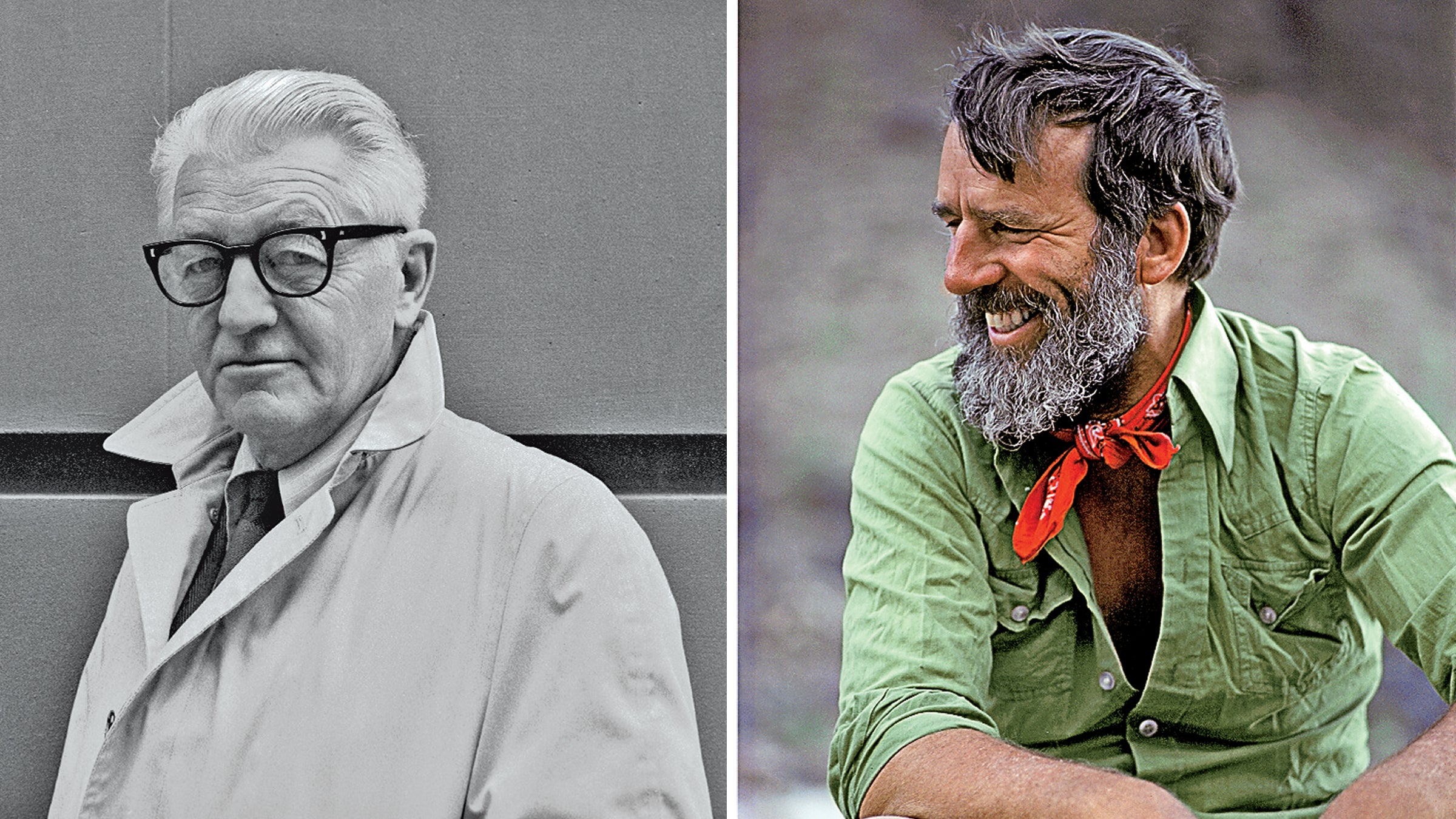 Wallace Stegner (left) and Edward Abbey (right) both made names for themselves as they moved west. Author David Gessner followed their path and gained new insights on the men.