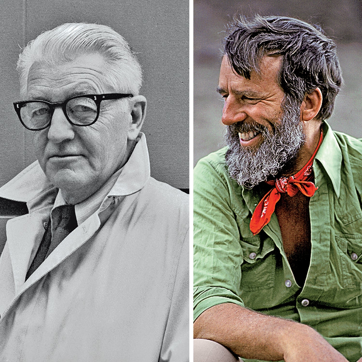 Wallace Stegner (left) and Edward Abbey (right) both made names for themselves as they moved west. Author David Gessner followed their path and gained new insights on the men.