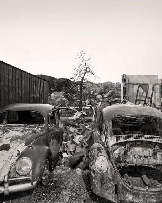 A destroyed home in Yarnell