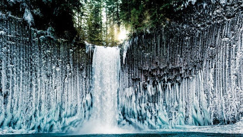 Joshua Meador abiqua adventure fall icy oregon waterfall winter