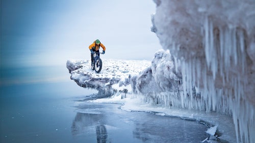 Casey Krueger Fat Biking Park Point Winter 2014