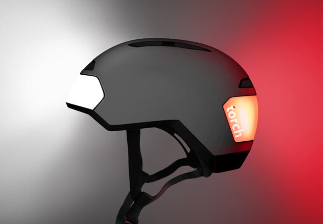 bike helmet torch with LED Lights 360 Safety Featuring a high Torch - Helmet LED