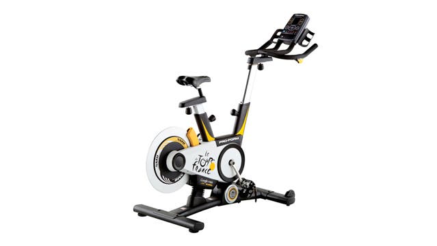 tour de france stationary bicycle Proform (TDF 2.0) Upright Cycle Exercise Bik  hydrafitnessparts Choose from 24 workouts and ride a mountain stage or speed through a time trial This Stationary Bike Simulates the