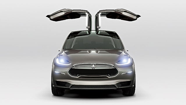 Tesla Model X Electric Car outside holiday gift guide