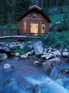 Sweet seclusion: a creekside cabin.