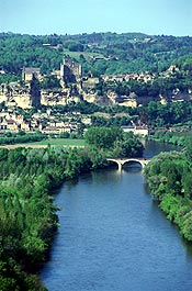 Multi-sport kingdom: a river-top view of Beynac Castle in Dordogne, France