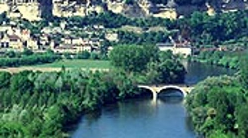 Multi-sport kingdom: a river-top view of Beynac Castle in Dordogne, France