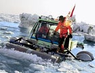 The Ice Challenger team on a practice run off Wales, Alaska