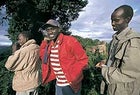 Rim shot: Mike , and Lulunken gaze intoTanzania's Ngorongoro crater