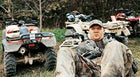 Taking a breather after the "Poker Run" at the Bear Wallow trailhead, and ATV devotee contemplates what photographer meat might taste like