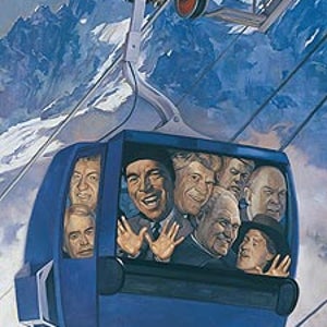 Clockwise from bottom left: Hugh Smyth, Al Raine, Pete Seibert, Preston Leete Smith, Alex Cushing, Mike Shirley, Aaron Brill, and Dave McCoy.