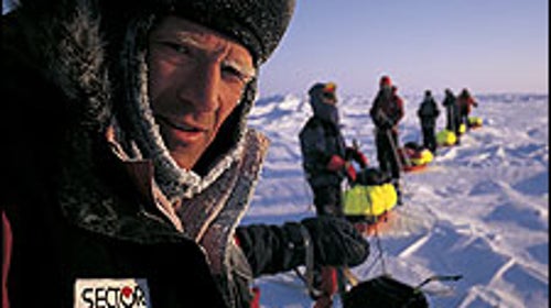 Ousland (left) with polar trekkers Per Helgesplass, Carlijn Hoekstra, Correne Erasmus-Coetzer, Stuart Stevens, and Jan-Erik Warbo.