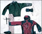 The Arc'teryx Gothic Cardigan, Napapijri Ferreira corduoy pants, Bohlin belt buckel, Stone Canyon belt, Marmot's White Heat gloves, and Cloudveil's Koven Jacket