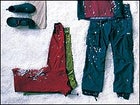 Gravis' Cirque slip-on boots, Mountain Hardwear's Ozone jacket, Patagonia's R.5 base-layer crew, and the Gore-Tex Lafuma Propant