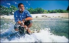 "The question is not if but when we'll be drowned," says Paani Laupepa, Tuvalu's point man on climate change.