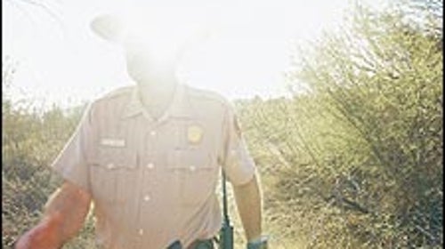 Desert detective: Dale Thompson makes the rounds in Organ Pipe.