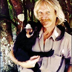 Hanging around: Van Roosmalen with a new spider monkey species from Mato Grosso, Brazil