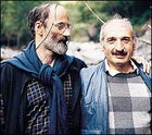 "Come and see us!" Ecotourism pioneers Paata Shanshiashvili (left) Vazha Pavliashvili inside Georgia's Lagodekhi Nature Reserve