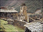A stone church in the Tusheti region.