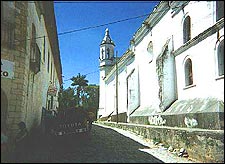 A cobblestone sidestreet in Santa Rosa