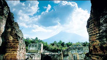 Volcanic highlands near the 16th century city of Antigua, Guatemala