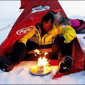 What's for dinner? Horn heats things up on Schredny Island, North Siberia, April 2002