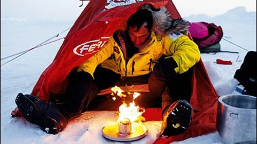 What's for dinner? Horn heats things up on Schredny Island, North Siberia, April 2002