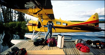 Touchdown: welcome to McEvoy Lake, Yukon Territory.