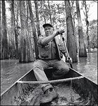 Swamp thing: Schoeffler gets in touch with his paddlin' self on Lake Martin, a few miles northeast of Lafayette.