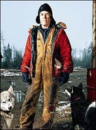 Polar sage Will Steger at his wilderness homestead, north of Ely, Minnesota, October 2003