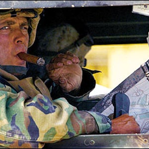The predator: Lt. Col. Bryan McCoy, third battalion, fourth Marines, rolls into Baghdad.