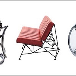 Modulurus II Chair | Bullion Stil Mod 8 Couch | Resource Revival Cafe Table