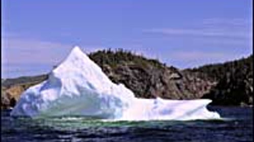 Canada, on the rocks: a sunlit berg off the Newfoundland coast