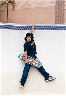 HANGTIME: Hosoi poolside in Huntington Beach, California