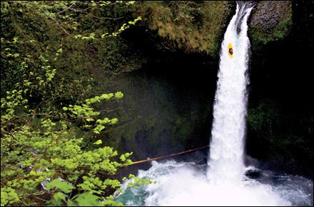 A long way from the bottom of Oregon's Metlako Falls