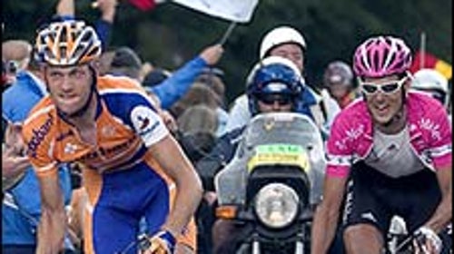 Weening and Klöden on the top of the Col de la Schlucht.