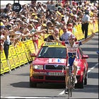 David Moncoutie celebrates his Stage 12 win Thursday.