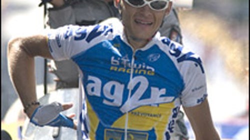 Sylvain Calzati winning Stage 8 of the Tour. (Beth Schneider)