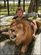 Dave Salmoni with Leo the Lion