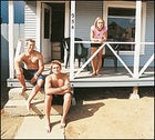 Left to right: Harding, Van Tuyl, and Endrizzi at Jimmy Slinger Headquaters, San Diego