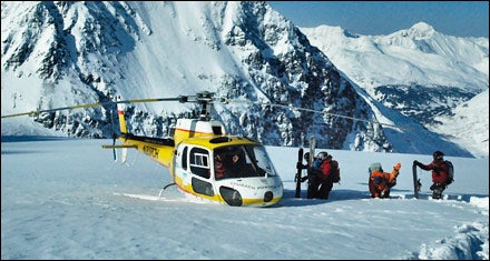 Heli-skiing in Alaska