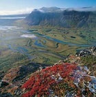 Delta down: views from above in Sarek National Park, Lapland, Sweden.