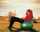 Supine Crunch on Balance Ball