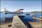 This way to paradise: a dock at Nueltin Fly-In Lodge