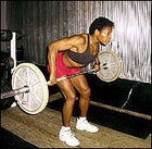 Barbell bent over row