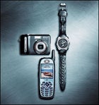 Nikon Coolpix P1, Motorola i605, & BMW Mp3 Watch