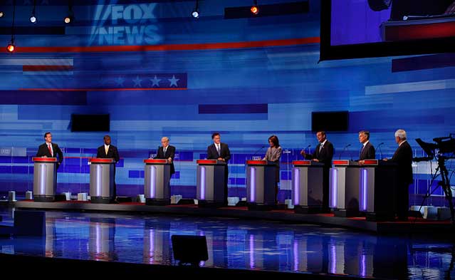 The Republican candidates debate in Iowa