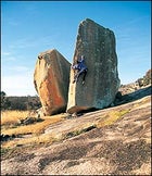 Texan pebbles, bouldering in exchanted Rock State Natural Area.