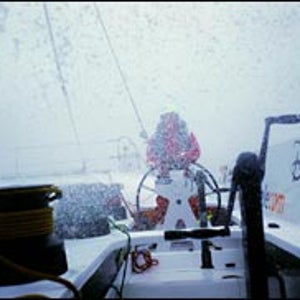 Heavy weather: Skip Novak pilots Innovation Explorer around the South Pole on his way to second place in The Race.