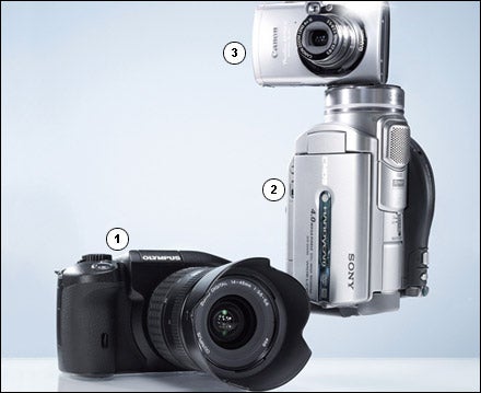 Olympus, Sony, & Canon Digital Cameras